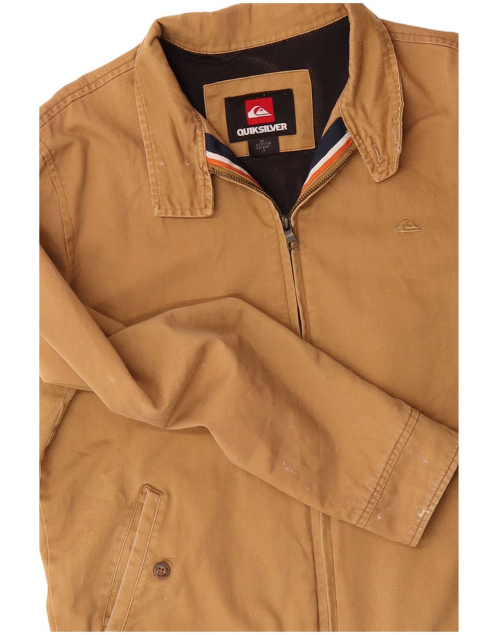 QUIKSILVER Chaqueta Bomber para Hombre UK 36 Small Beige Algodón
