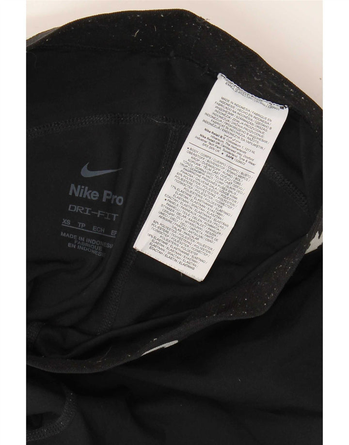 Nike Leggings Dri Fit Graphic para mujer UK 4 XS Poliéster negro