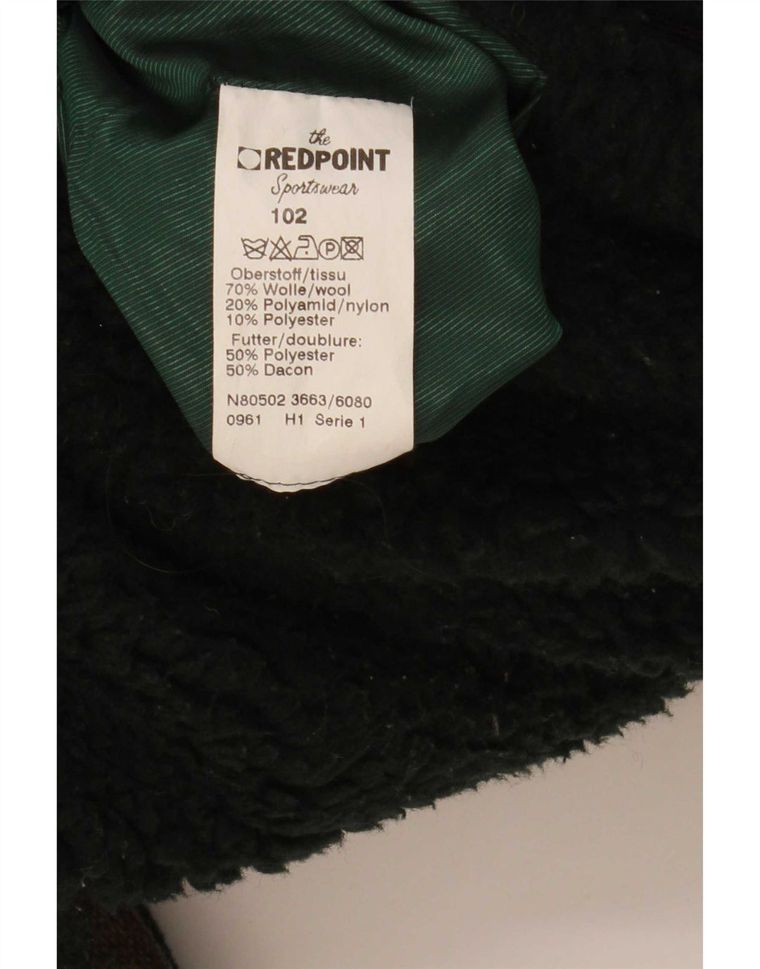 Redpoint Abrigo cortavientos para hombre UK 42 XL Lana geométrica verde