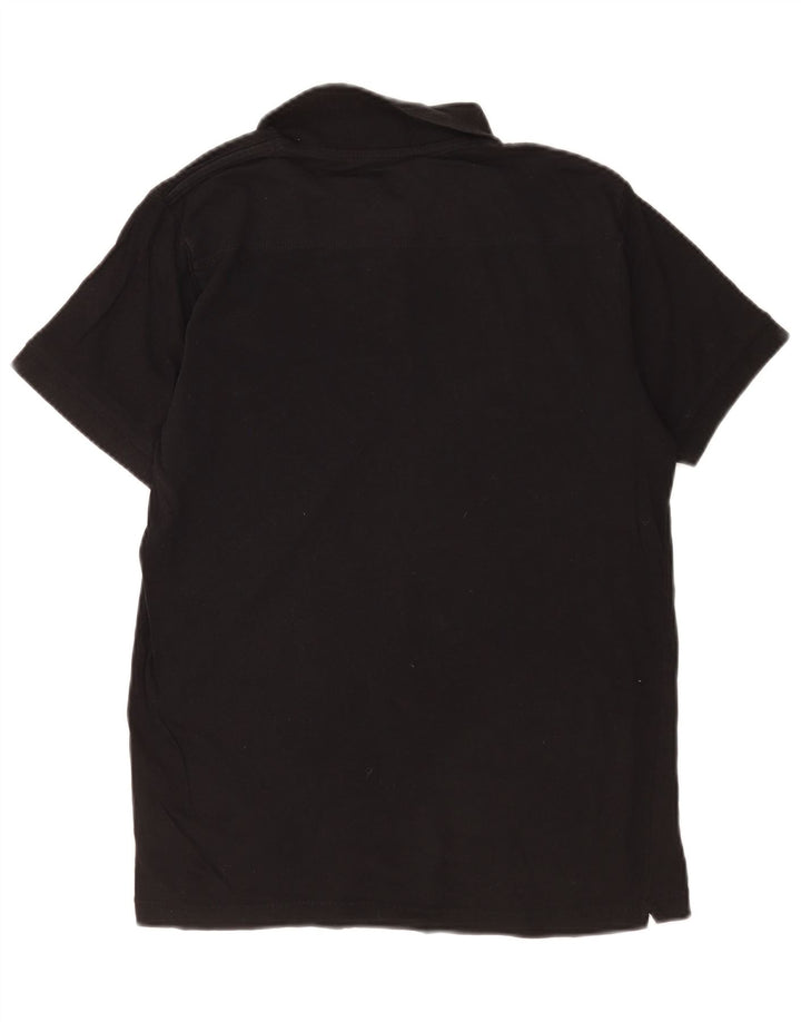 French Connection Polo para hombre de algodón negro mediano