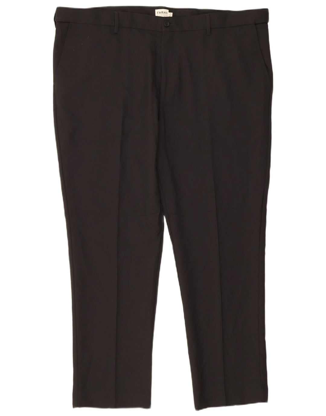 Farah Mens Classic Slim Chino Pantalones W44 L29 Poliéster Negro