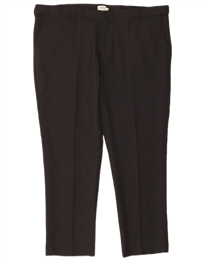 Farah Mens Classic Slim Chino Pantalones W44 L29 Poliéster Negro