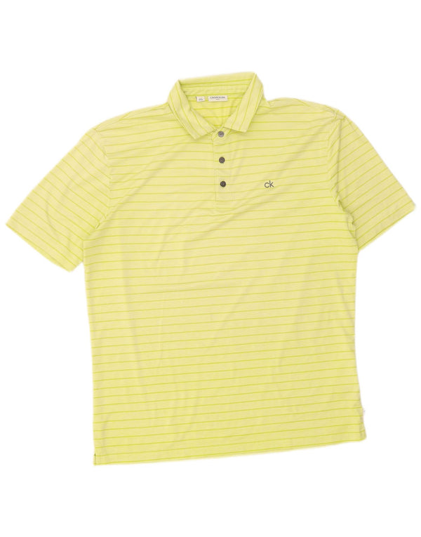 Polo Calvin Klein para hombre Poliéster a rayas amarillas grandes