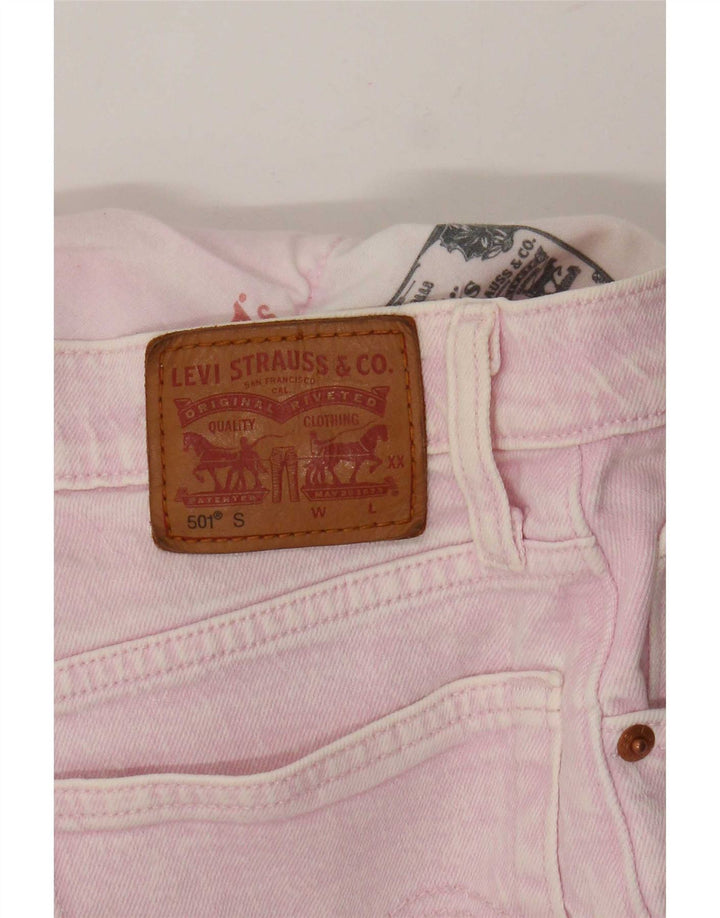 Levi's Vaqueros Rectos 501 Para Mujer Pequeños W27 L29 Rosa