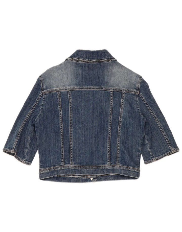 CONBIPEL Girls 3/4 Sleeve Denim Jacket 13-14 Years Blue Cotton