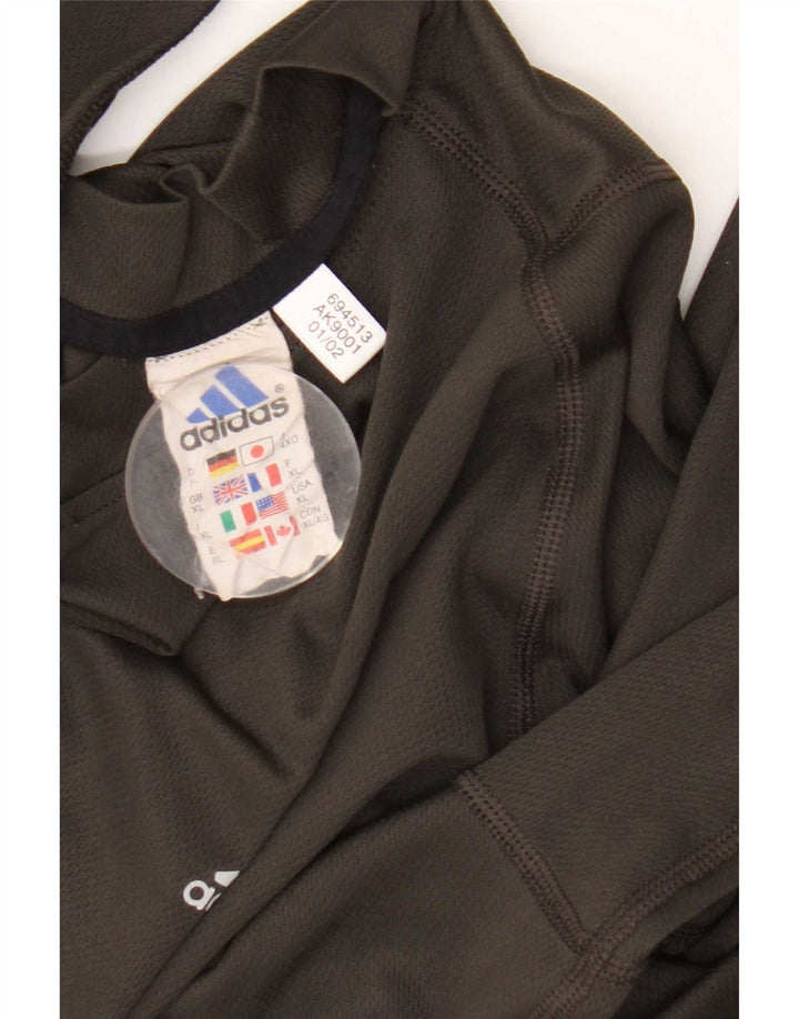 Adidas Hombre Top Manga Larga XL Caqui Poliéster