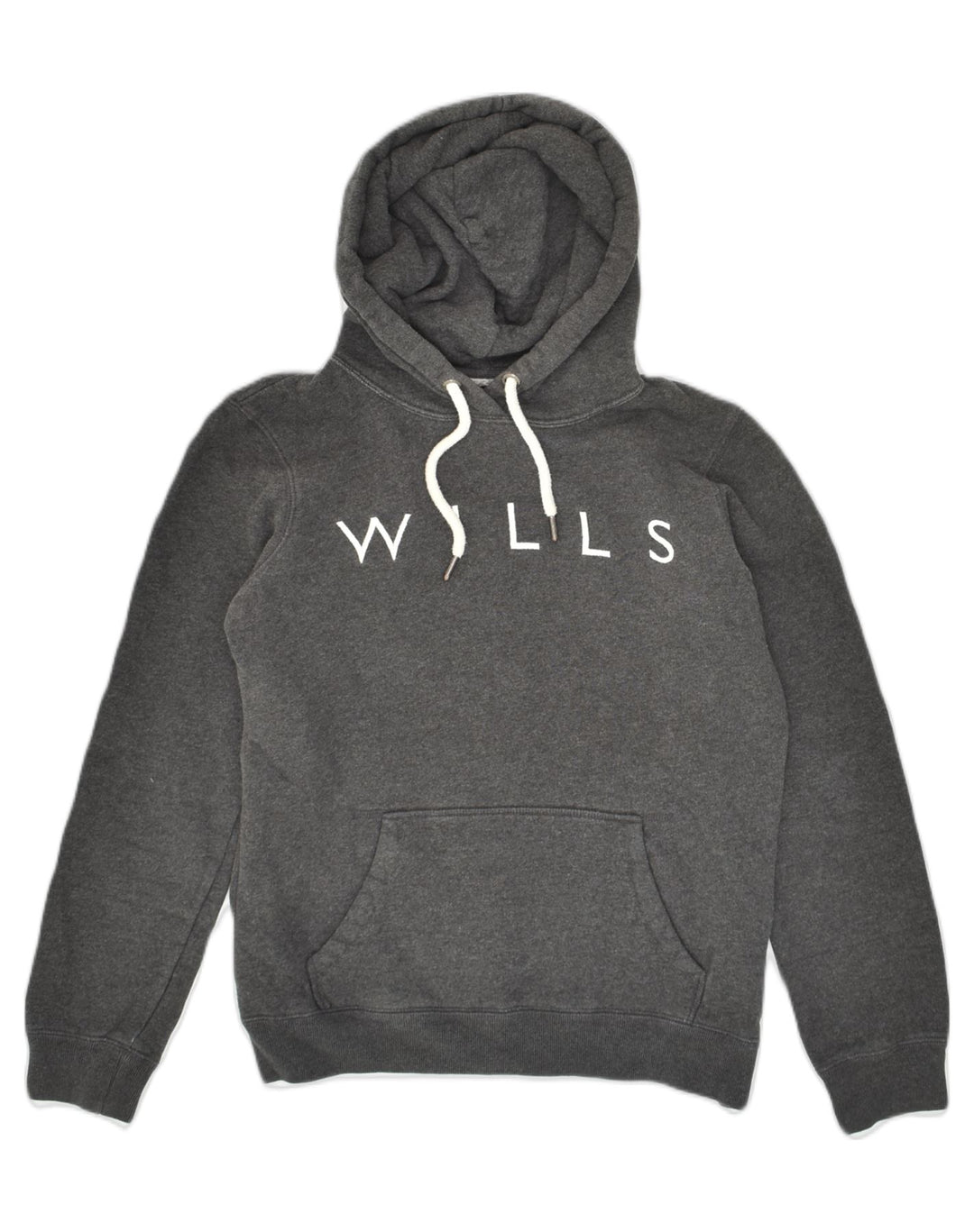 JACK WILLS Womens Graphic Hoodie Jumper UK 8 Small Grey Cotton | Vintage Jack Wills | Thrift | Second-Hand Jack Wills | Used Clothing | Messina Hembry 