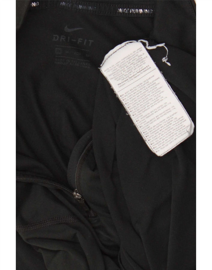 Nike Dri Fit - Chándal con cremallera y cuello para mujer, talla 6, XS, poliéster negro