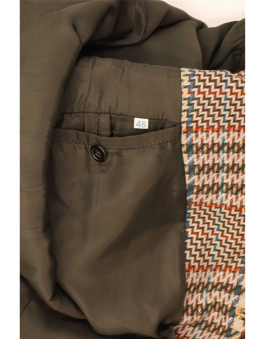Romano Chaqueta tipo blazer de 3 botones para hombre IT 46 Small Brown Houndstooth