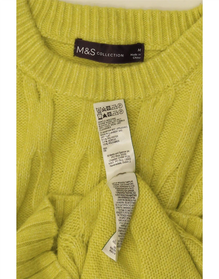 Marks & Spencer - Jersey de cuello redondo para mujer, talla 40, color amarillo mediano