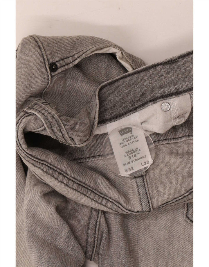 Levi's Vaqueros rectos ajustados 514 para hombre W32 L32 Algodón gris