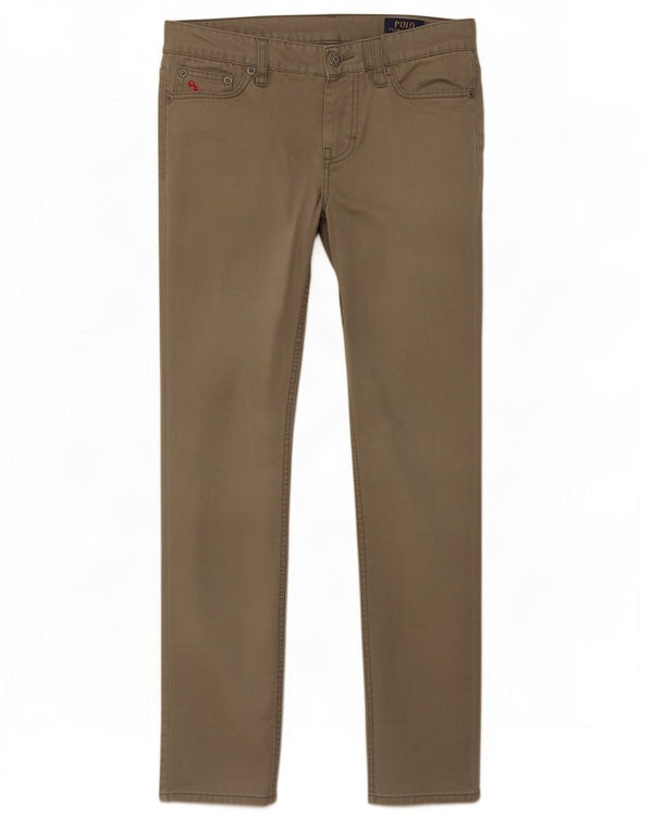 Polo Ralph Lauren Pantalones casuales delgados para niños 9-10 años W25 L27 Algodón caqui