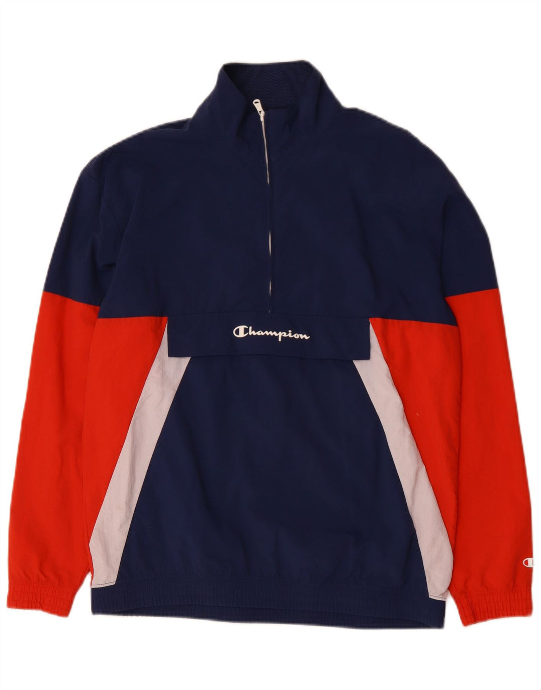 Champion Chaqueta Anorak para hombre UK 38 Medium Azul marino Colorblock Poliamida