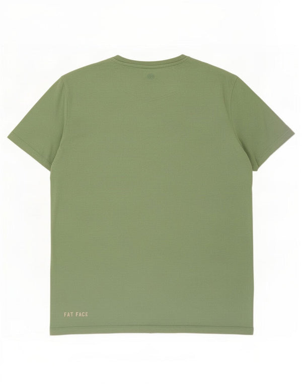 Camiseta gráfica para hombre Fat Face Top grande de algodón verde