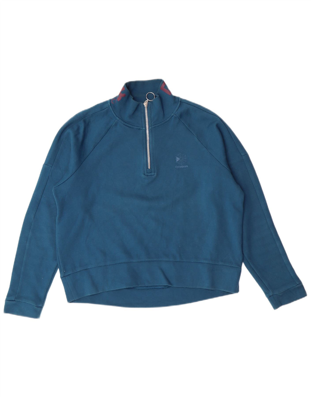 REEBOK Sudadera con gráfico extragrande para mujer UK 8/10 Small Blue