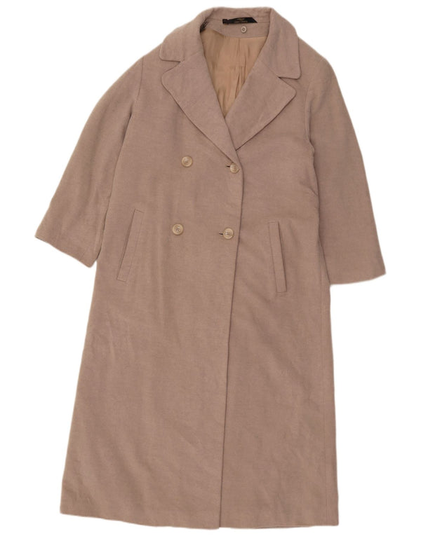 Marks & Spencer Abrigo de doble botonadura para mujer UK 42 Lana beige mediana