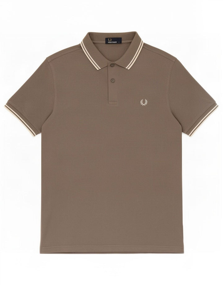 Fred Perry Polo Para Hombre Grande Gris Algodón