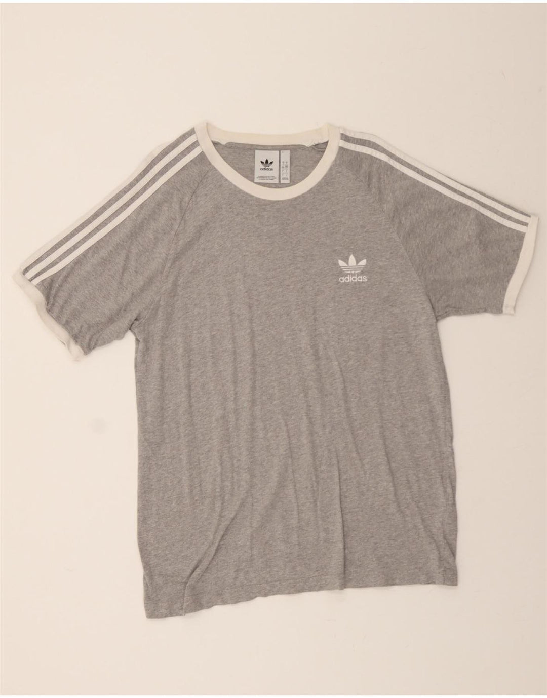 ADIDAS Mens T-Shirt Top Large Grey Cotton Vintage Adidas and Second-Hand Adidas from Messina Hembry 