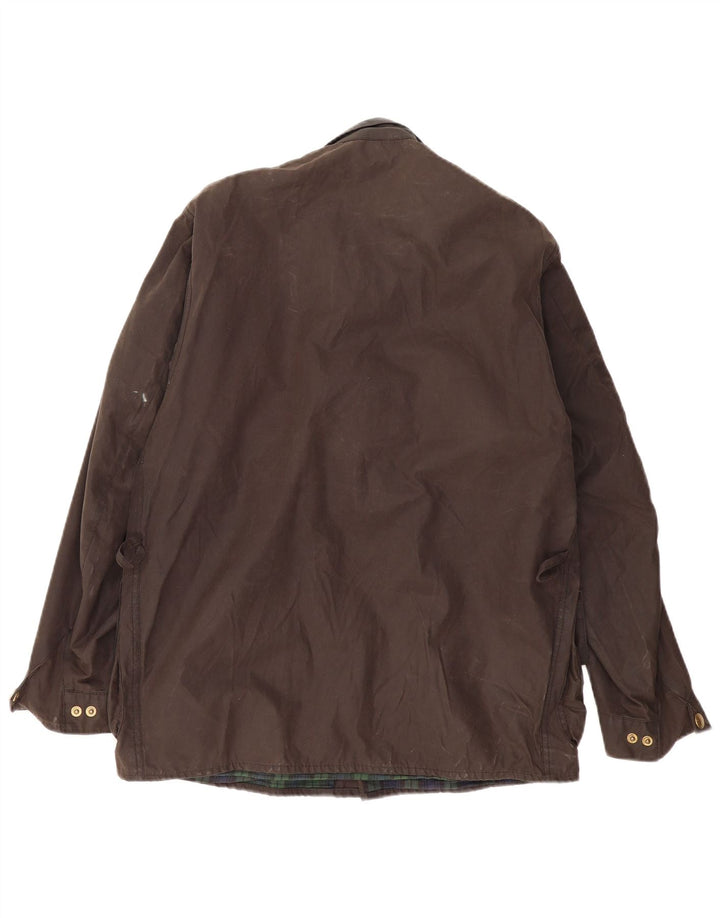 BARBOUR Chaqueta de algodón encerado para hombre Talla 38 Pequeña Algodón marrón