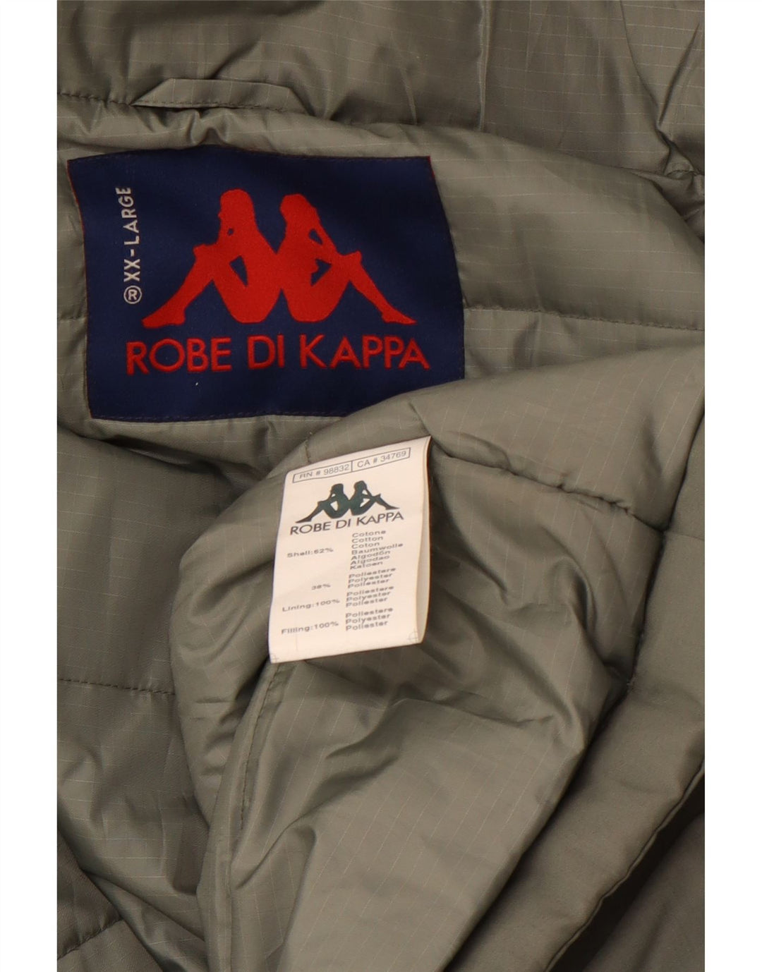 KAPPA Chaqueta acolchada para hombre UK 44 2XL Algodón verde
