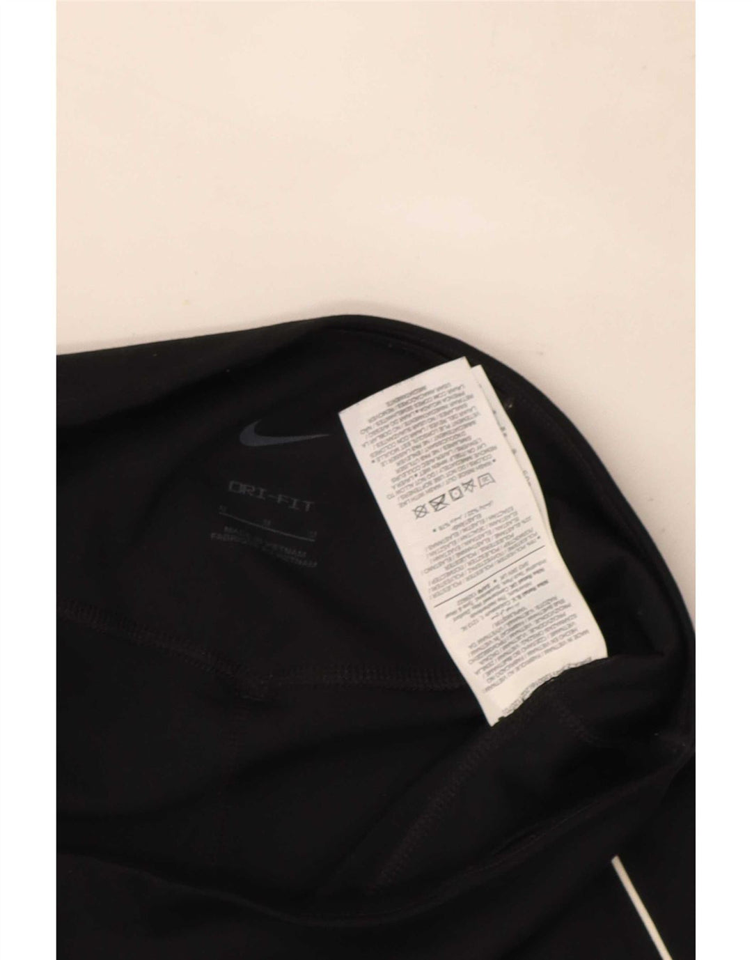 Nike Leggings cortos con gráfico Dri Fit para mujer UK 12 Mediano Negro Poliéster