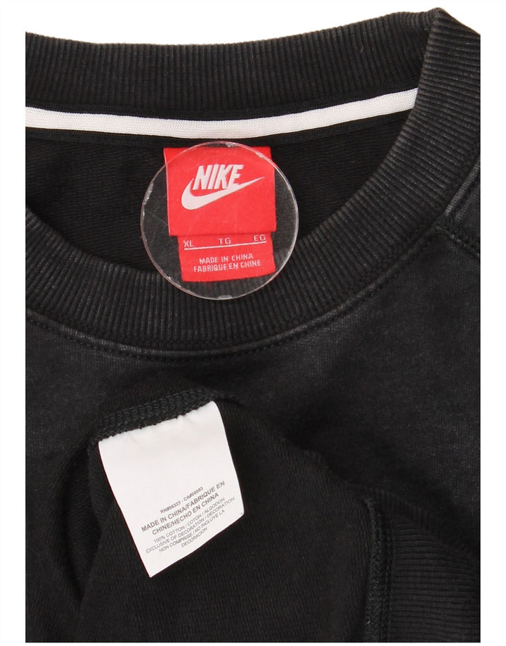 Nike Hombre Sudadera Gráfica Jumper XL Algodón Negro