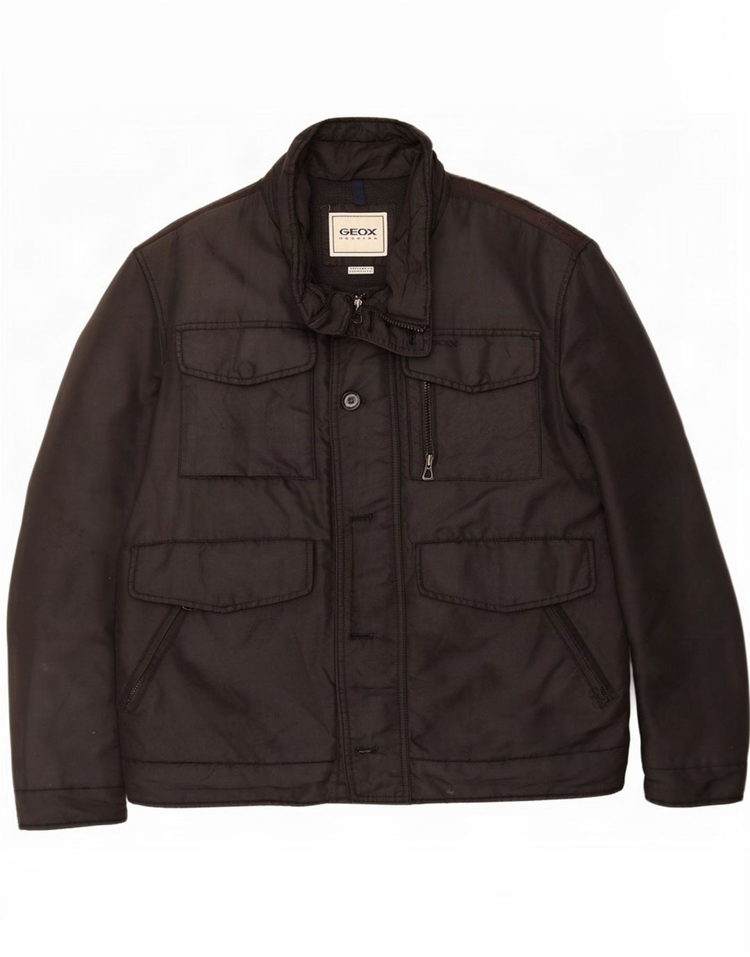 Geox Chaqueta utilitaria para hombre UK 44 2XL Poliéster negro
