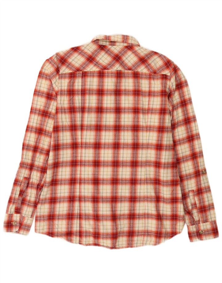 Eddie Bauer Camisa de franela para mujer UK 40 Algodón a cuadros rojos medianos