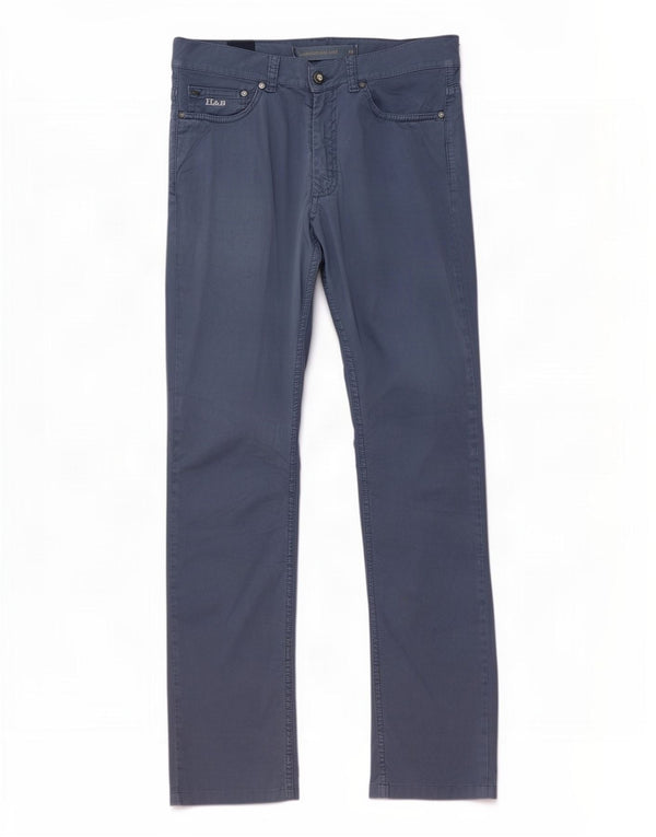 Harmont & Blaine Pantalones casuales rectos para hombre IT 44 XS W30 L30 Algodón azul