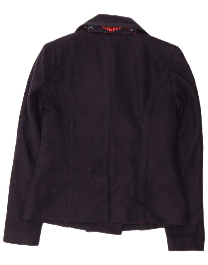SUPERDRY Chaquetón para Mujer UK 44 Medio Lana Azul Marino