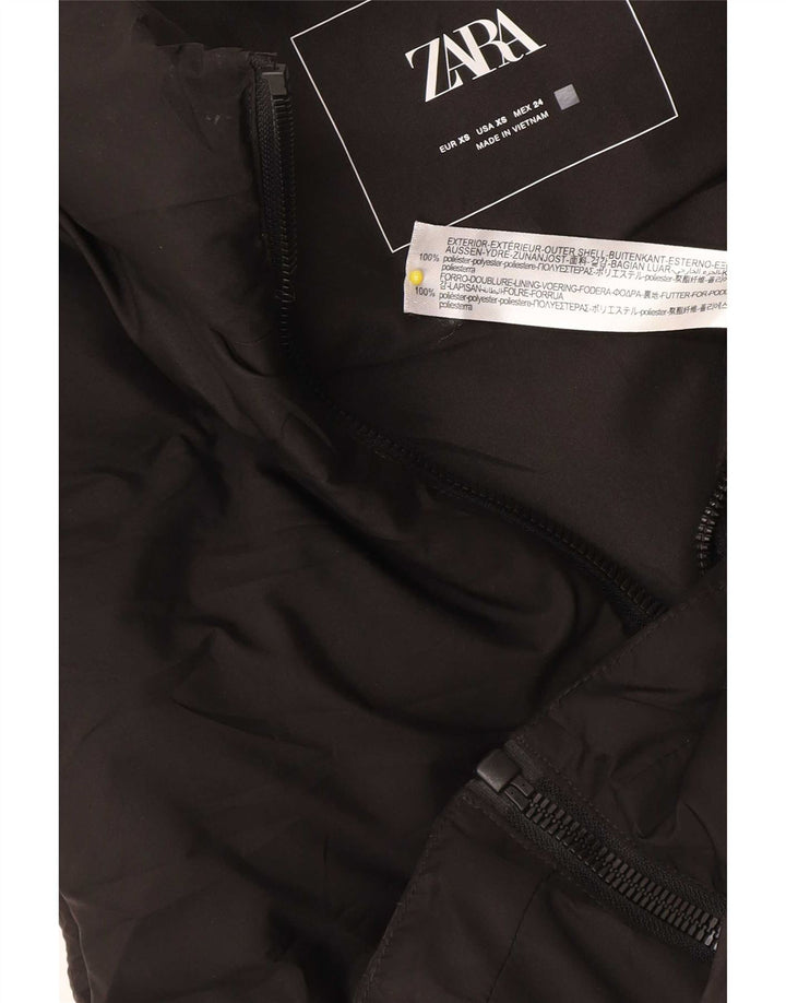 Zara Mujer Chaleco Acolchado Extragrande UK 6 XS Poliéster Negro