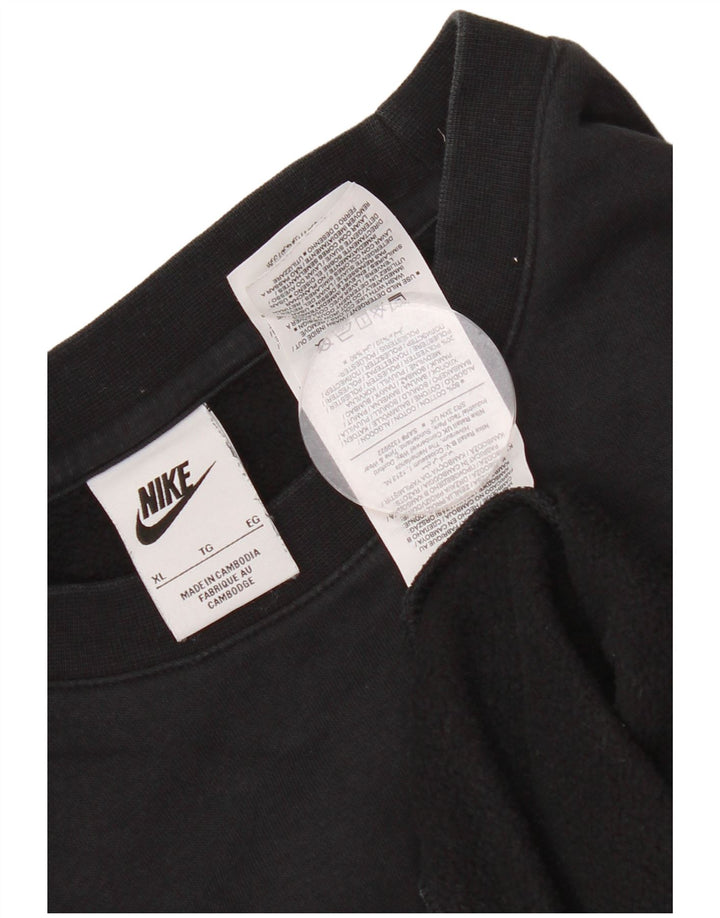 Nike Hombre Sudadera Gráfica Jumper XL Algodón Negro