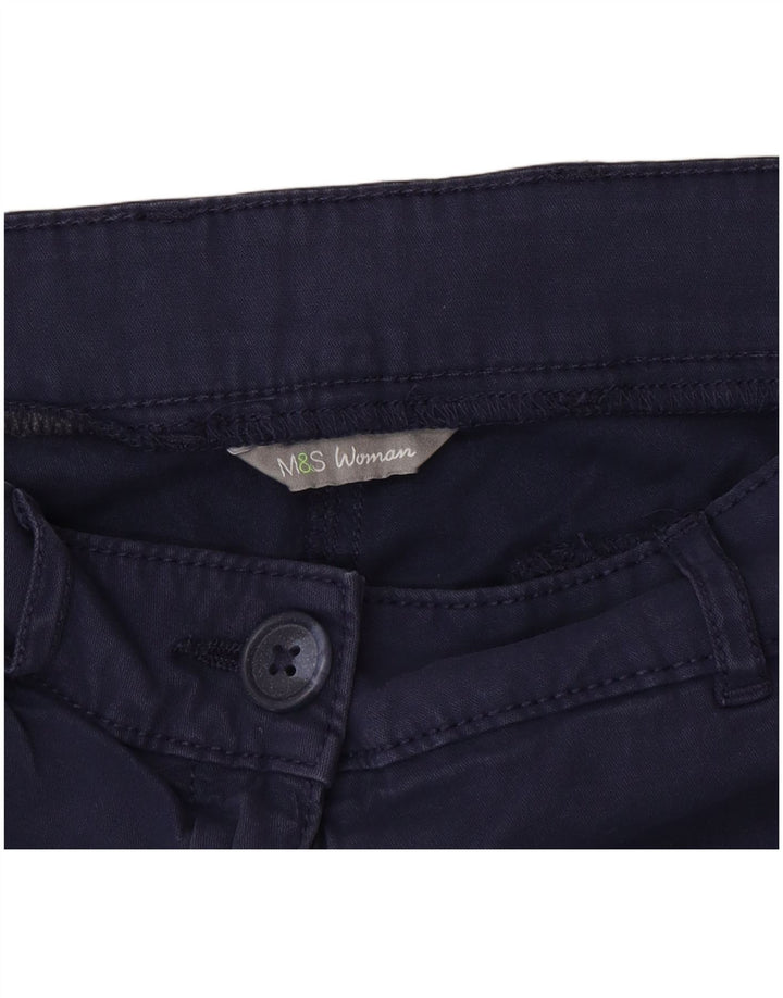 Pantalones chinos ajustados para mujer Marks & Spencer W32 L27 Azul marino