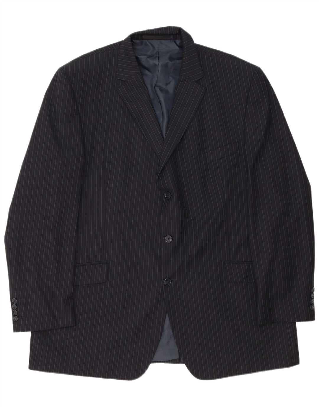 Marks & Spencer Chaqueta tipo blazer de 3 botones para hombre UK 48 2XL Azul marino a rayas