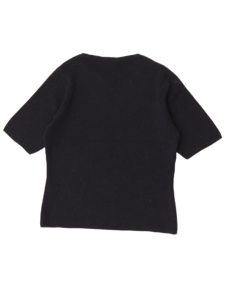Marks & Spencer Jersey con cuello barco para mujer, talla 44, talla M, color negro