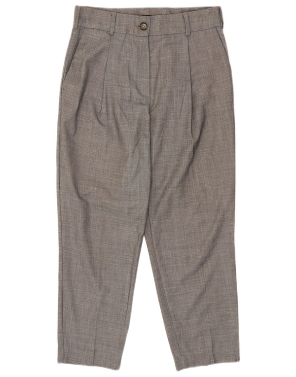 Marks & Spencer Pantalones Cortos de Cintura Alta para Mujer UK 8 Small W30 L25 Gris