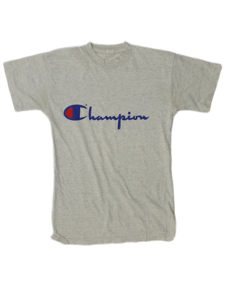 CHAMPION Camiseta gráfica para niños 11-12 años Grande Algodón moteado gris