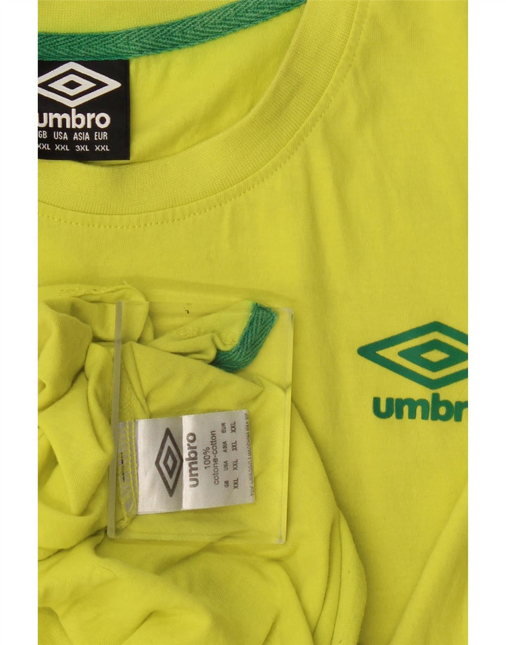 Camiseta Umbro Hombre Top 2XL Algodón Amarillo