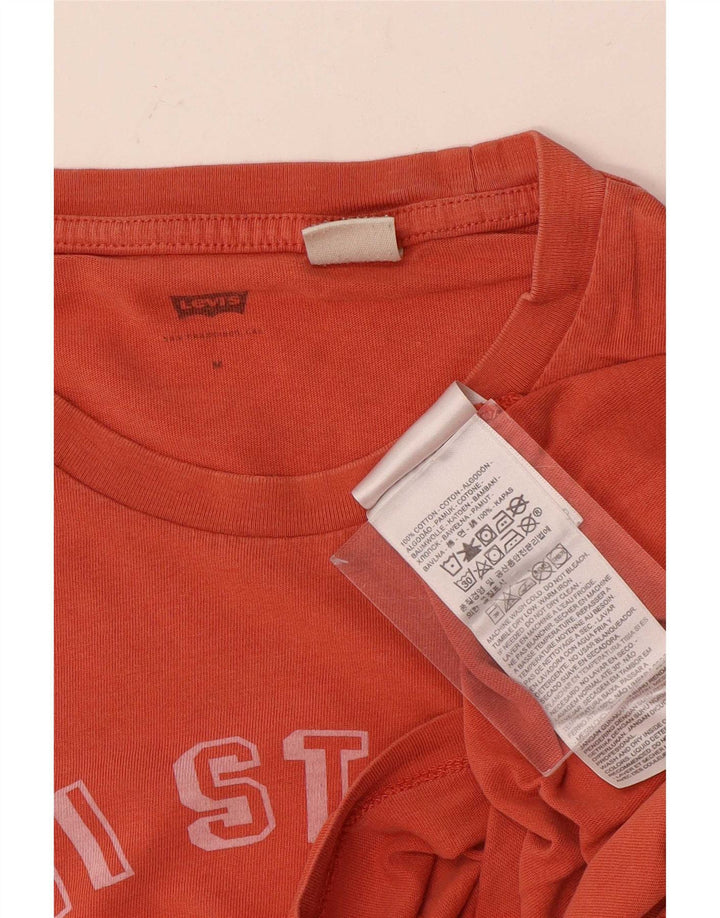 Levi's Camiseta gráfica para hombre Top de algodón naranja medio
