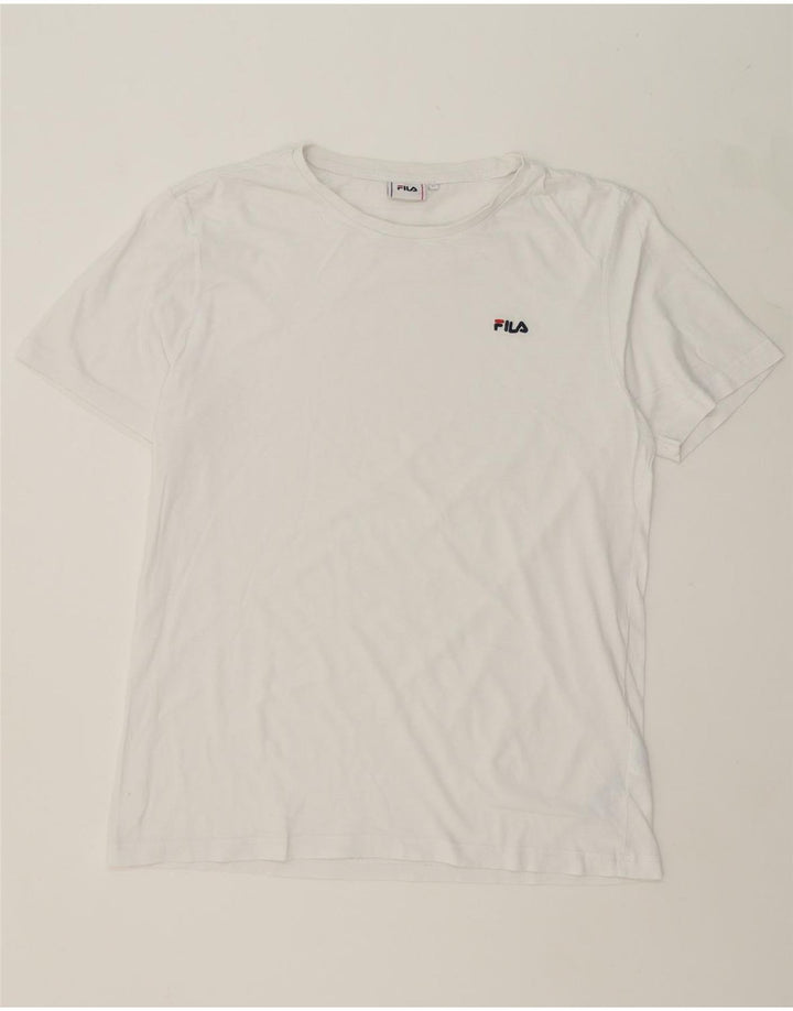FILA Mens T-Shirt Top Large White Cotton Vintage Fila and Second-Hand Fila from Messina Hembry 