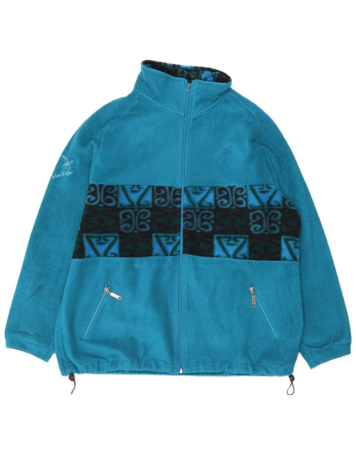 SALEWA Chaqueta polar para hombre ES 42 XL Poliéster geométrico azul
