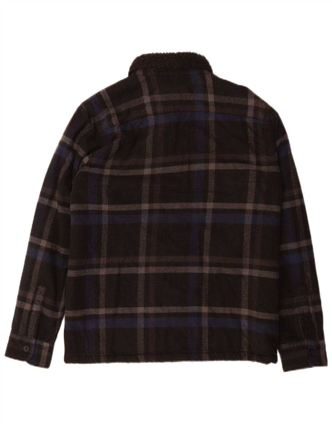 Hollister Chaqueta Sherpa para hombre Reino Unido 36 Small Black Check Cotton