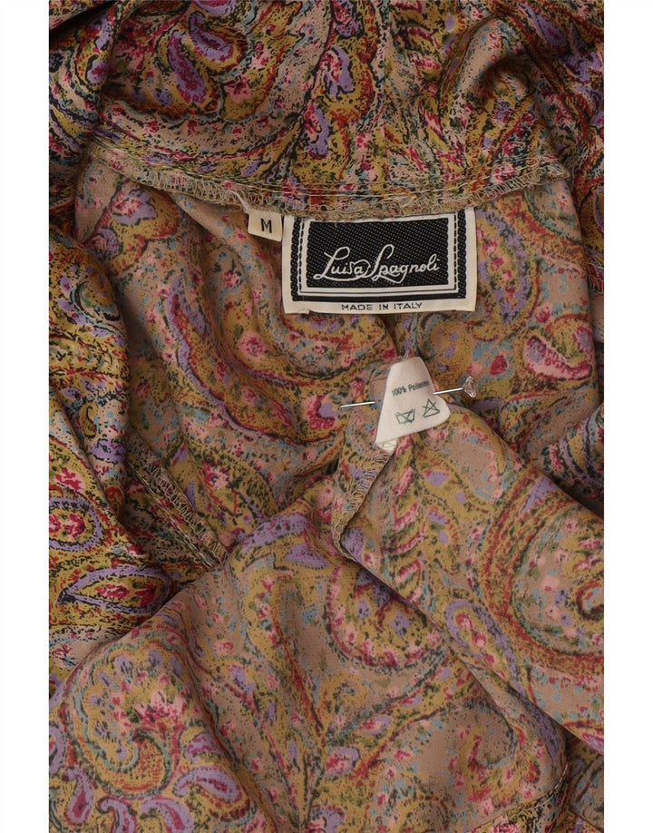 Luisa Spagnoli Blusa para mujer UK 44 Medium Multicolor Paisley