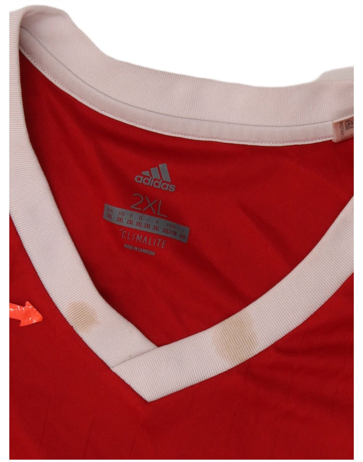 Adidas Mens Climalite Top Manga Larga 2XL Poliéster Rojo