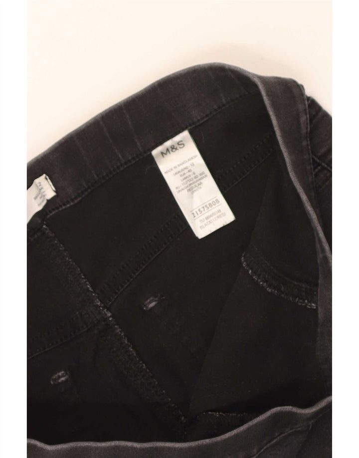 Marks & Spencer Jeans Jegging para Mujer UK 12 Medium W30 L27 Algodón Negro