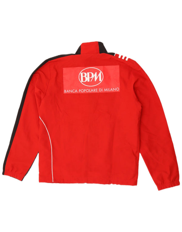 Adidas Hombre AC Milan Chándal Top Chaqueta UK 38/40 Medium Rojo Colorblock