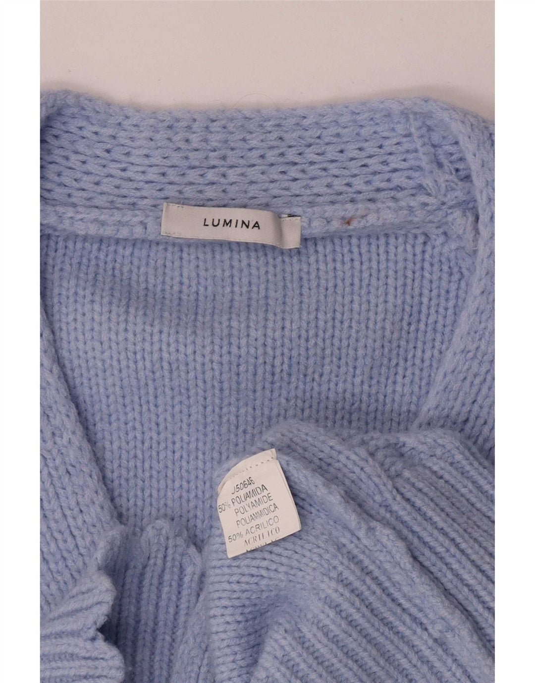 Lumina - Cárdigan para mujer, talla 40, talla grande, poliamida azul
