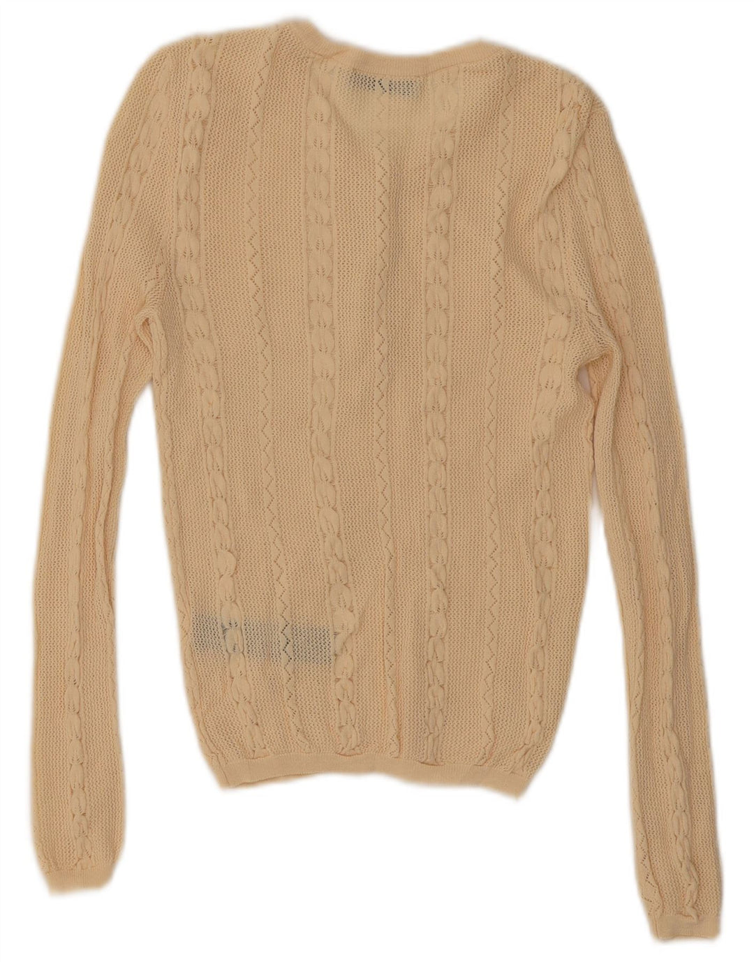 Zara Mujer Jersey con Cuello en V Jersey UK 8 Small Viscosa Beige