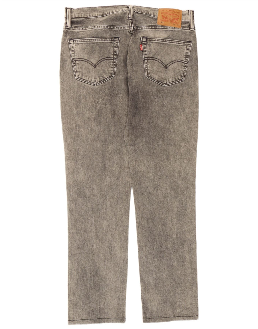 Levi's Hombre 511 Slim Jeans W34 L31 Algodón Gris