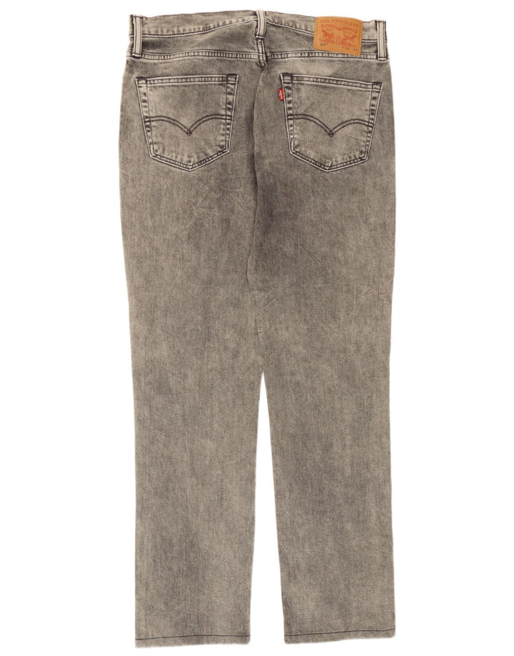 Levi's Hombre 511 Slim Jeans W34 L31 Algodón Gris